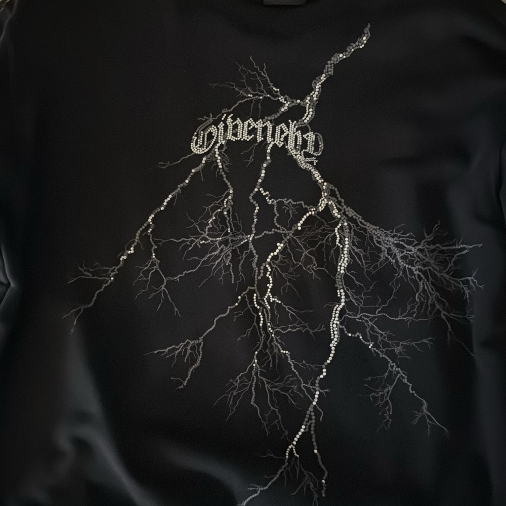 Givenchy Black Top with Silver Branch Design